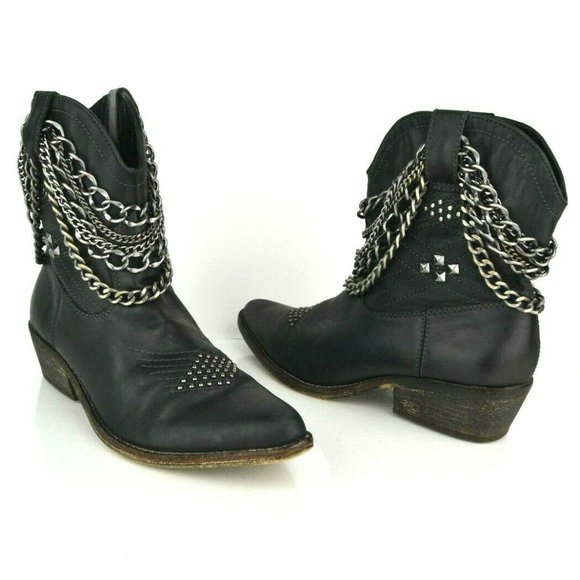 studded biker ankle boots